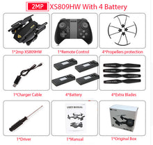 RC Dron Visuo XS809W XS809HW Mini Foldable Selfie Drone  Camera Altitude Hold