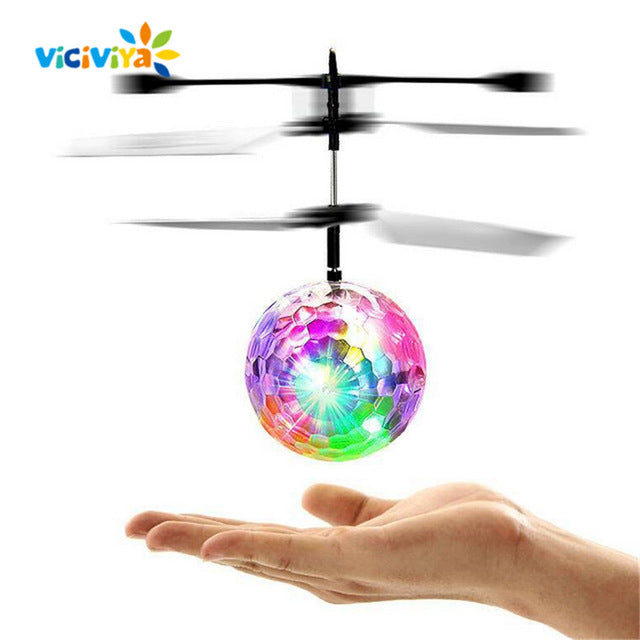 RC Flying Ball LED Flashing Helicopter Remote Control Aircraft Infrared Induction Mini Drone