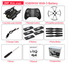 RC Dron Visuo XS809W XS809HW Mini Foldable Selfie Drone  Camera Altitude Hold
