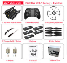 RC Dron Visuo XS809W XS809HW Mini Foldable Selfie Drone  Camera Altitude Hold